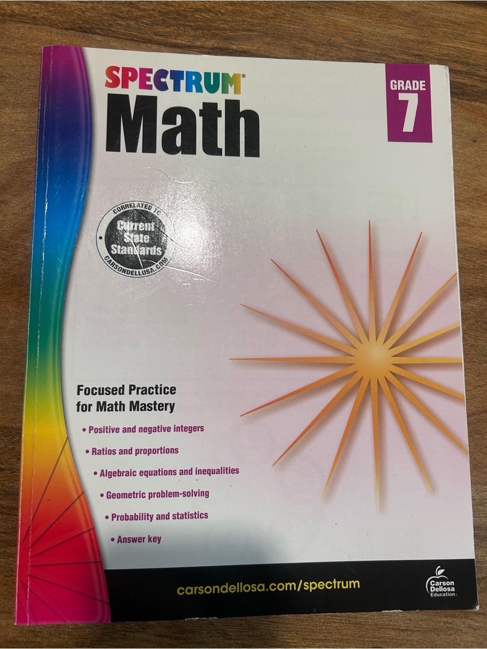Spectrum math grade 7 workbook